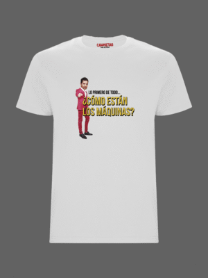 Camiseta blanca novio los máquinas estamos de despedida