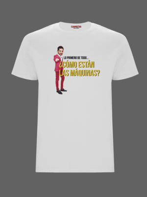 Camiseta blanca novia las máquinas estamos de despedida