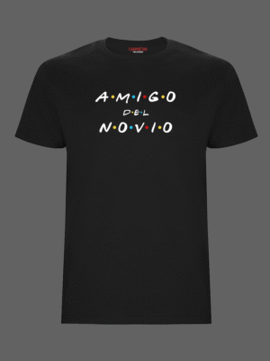 Camiseta despedida amigo del novio Friends negra