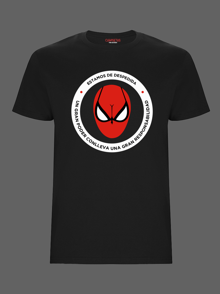 Camiseta despedida Spider-Man. Color Negro